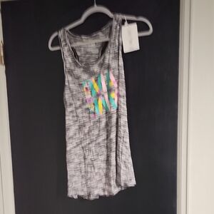 NWT Gray Tank Top with Colorful Graphic